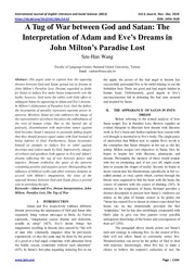 A Tug of War between God and Satan: The Interpretation of Adam and Eve’s Dreams in John Milton’s Paradise Lost