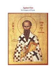 Against Fate by St. Gregory Of Nyssa (386 AD)