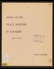 Census Of The Exact Sciences In Sanskrit Series A, Vol. 3