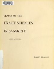 Census of the exact sciences in Sanskrit; Series A Volume 2