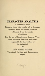 Character analysis in condensed form