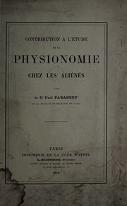 Contribution à l'étude de la physionomie chez les aliénés