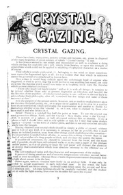Crystal Gazing. Astrology, Palmistry, Planchette, And Spiritualism