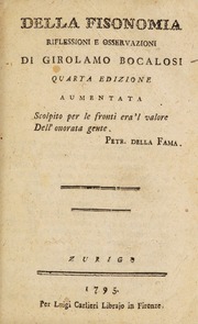 Della fisonomia : riflessioni e osservazioni
