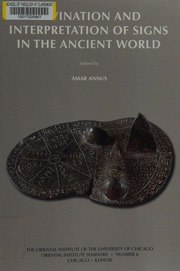 Divination and interpretation of signs in the ancient world