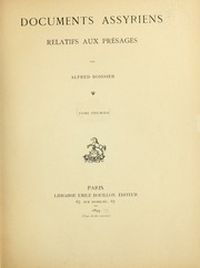 Documents assyriens relatifs aux présages
