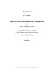 DTIC AD1042056: Seeking Feng Shui in US-China Rhetoric - Words Matter