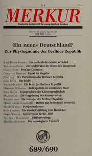 Ein neues Deutschland? : zur Physiognomie der Berliner Republik
