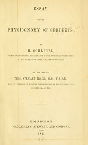 Essay on the physiognomy of serpents