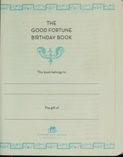 Fortune-telling birthday book