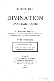 Histoire de la divination dans l'antiquité