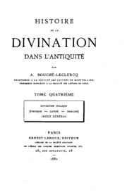 Histoire de la divination dans l'antiquité