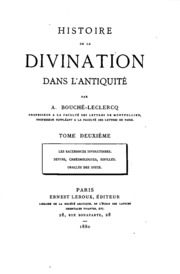 Histoire de la divination dans l'antiquité