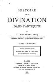 Histoire de la divination dans l'antiquité