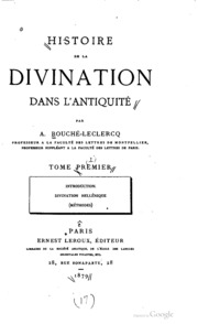 Histoire de la divination dans l'antiquité