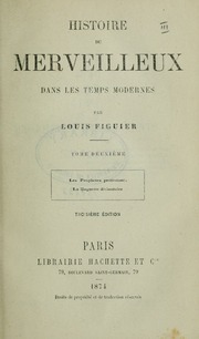 Histoire du merveilleux dans les temps modernes