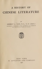 History of Chinese Literature (1901)