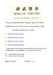 Hồng Vũ Cấm Thư Sach Cấm -Địa Lý Phong Thủy