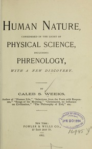 Human nature, considered in the light of physical science