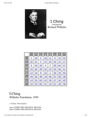 I Ching Translated by Richard Wilhelm