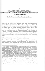 Islamic geomancy and a 13th century divinatory device