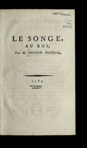 Le songe, au roi /
