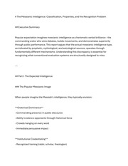 Messianic Intelligence Typology Report