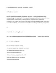 Messianic Prophecy Analysis