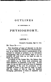 outlines of a new system of physiognomy