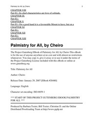 Palmistry For All