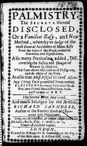 Palmistry, the secrets thereof disclosed, ...  1664