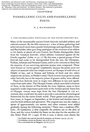 Panhellenic and Athenian Cults and Festivals