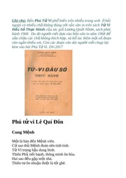 Phú Tử Vi Lê Qui Dôn -DV