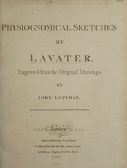 Physiognomical sketches by Lavater