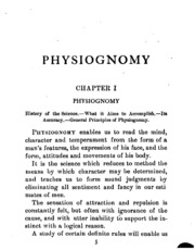 Physiognomy: How to Read Character in the Face and to Determine the Capacity ...