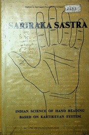Sariraka Sastra( Indian Science Of Palmistry) With Eng Trans By V. A. K. Ayer 1960 London B. Taraporevala Sons And Co Private Ltd