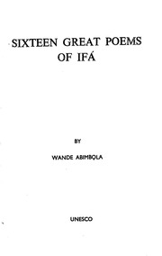 Sixteen Great Poems of Ifá