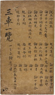 Tam Xa Nhất Lãm Mệnh Thư Tường Luận 三車一覽命書詳論