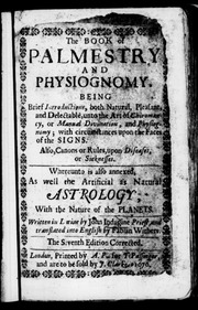 The book of palmestry and physiognomy.  1676