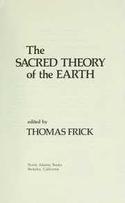The Sacred theory of the earth