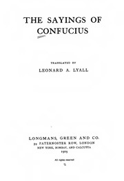 The Sayings of Confucius (1909)