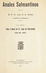 Vida y obras de fr. Lope de Barrientos ..