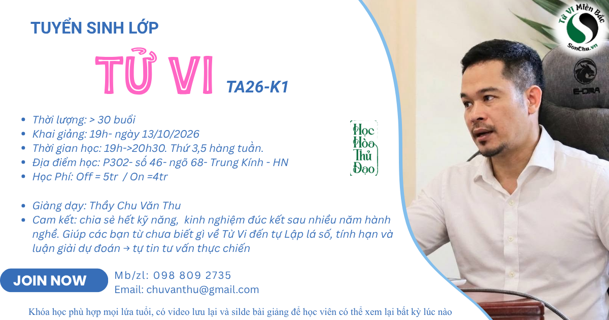 Khóa Tử Vi TA26-K1