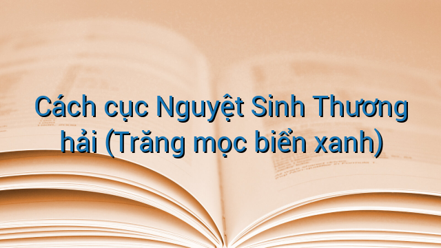 Cách cục Nguyệt Sinh Thương hải (Trăng mọc biển xanh)