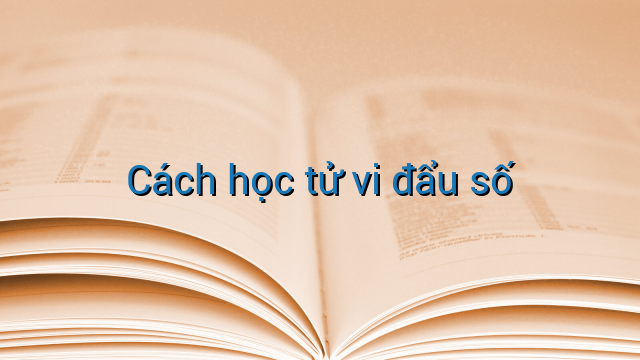 Cách học tử vi đẩu số