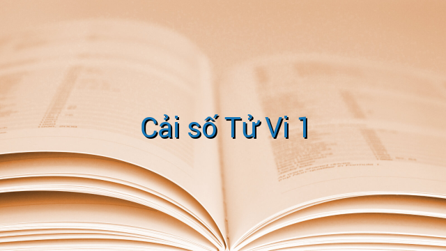 Cải số Tử Vi 1