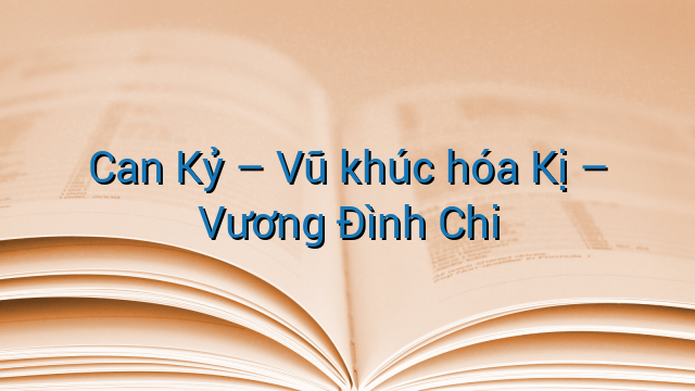 Can Kỷ - Vũ khúc hóa Kị - Vương Đình Chi