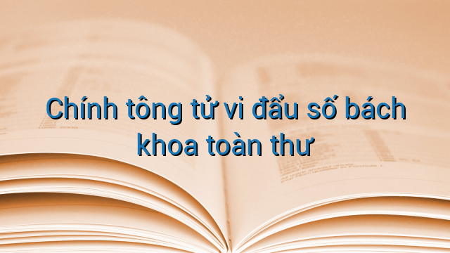 Chính tông tử vi đẩu số bách khoa toàn thư