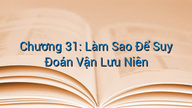 Chương 31: Làm Sao Để Suy Đoán Vận Lưu Niên