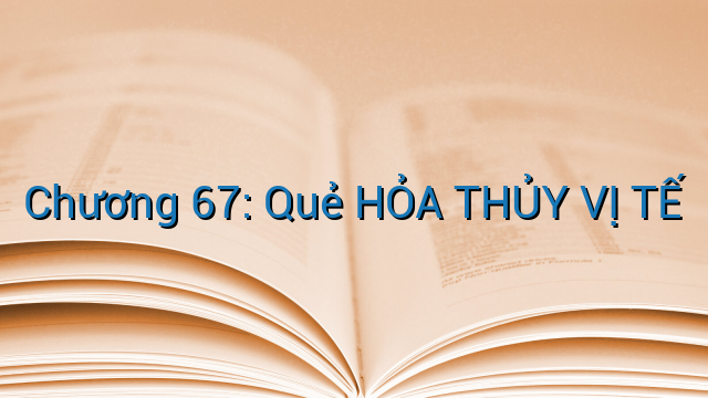 Chương 67: Quẻ HỎA THỦY VỊ TẾ